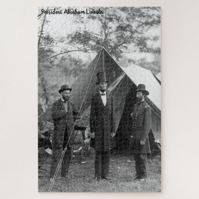 Abraham Lincoln 16. Präsident von Amerika. Puzzle (Vertikal)