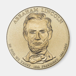 Abraham Lincoln $ 1 Presidential Coin Magnet
