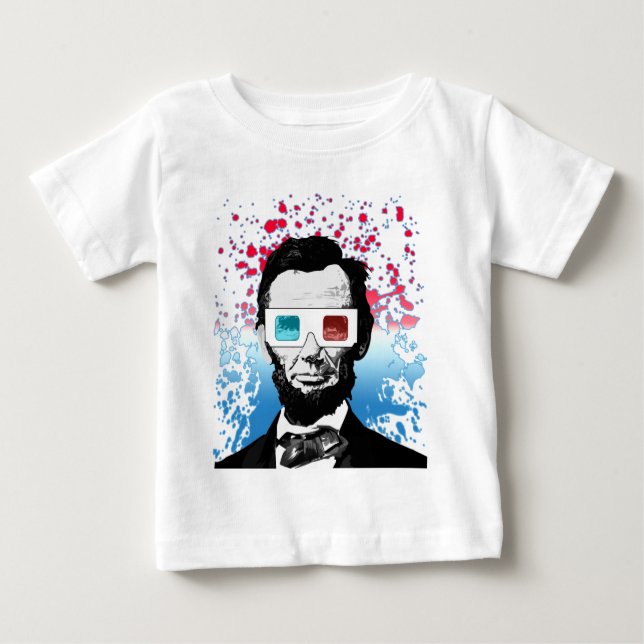 Abraham Lincoln - 3D Baby T-shirt (Vorderseite)