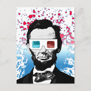 Abraham Lincoln - 3D Postkarte