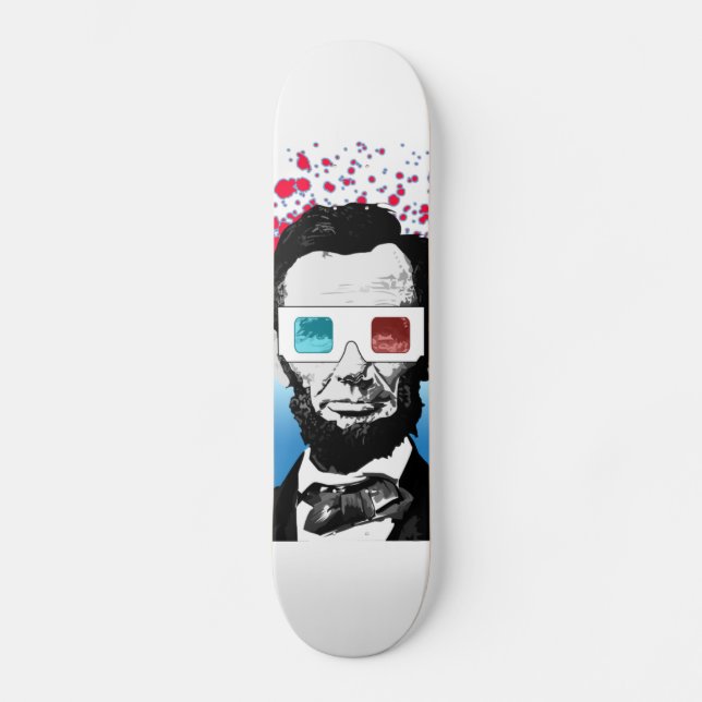 Abraham Lincoln - 3D Skateboard (Vorderseite)