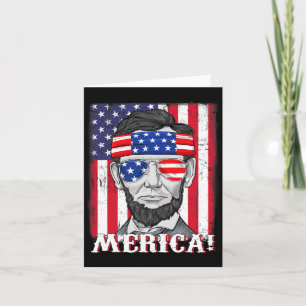 Abraham Lincoln 4. Juli Merica American Flag B Karte