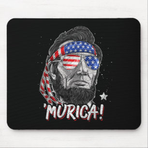 Abraham Lincoln 4. Juli Murica Männer Frauen Ameri Mousepad