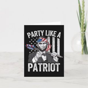 Abraham Lincoln 4. Juli Shirt Männer Amerikanisch Karte