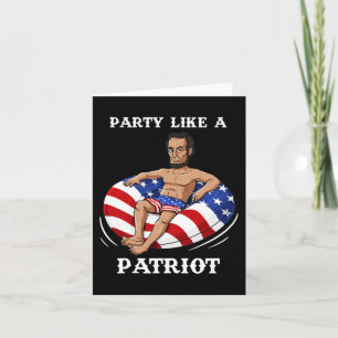 Abraham Lincoln 4. Juli USA Patriot Fun Karte