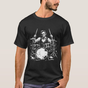 Abraham Lincoln Abe Lincoln Schlagzeug spielend Sc T-Shirt