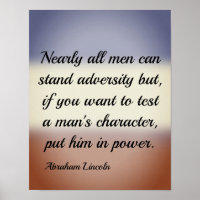 Abraham Lincoln Adversity und Power Quote