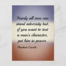 Abraham Lincoln Adversity und Power Quote