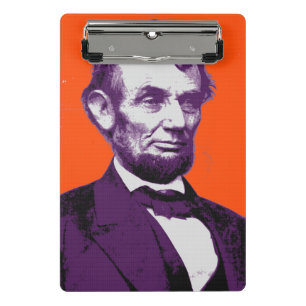Abraham Lincoln alt Mini Klemmbrett