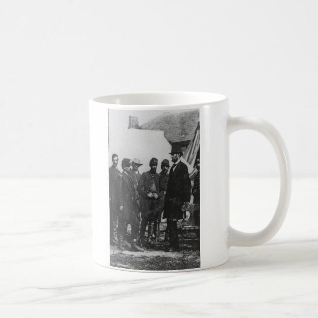 Abraham Lincoln auf Schlachtfeld bei Antietam Kaffeetasse (Rechts)