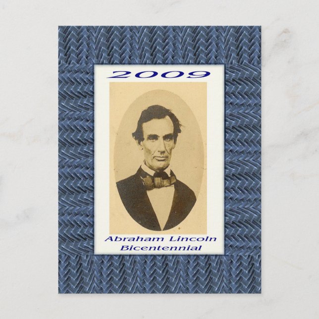 Abraham Lincoln Bicentennial Postkarte (Vorderseite)