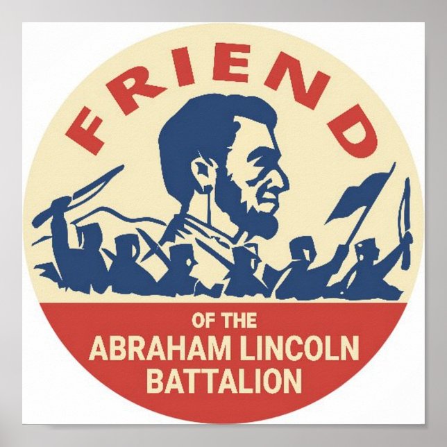Abraham Lincoln Brigade Emblem Abzeichen Poster (Vorne)