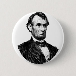 ABRAHAM LINCOLN BUTTON BACK ABZEICHEN