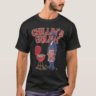 Abraham Lincoln Chilling Grilling 4th Of July Meri T-Shirt