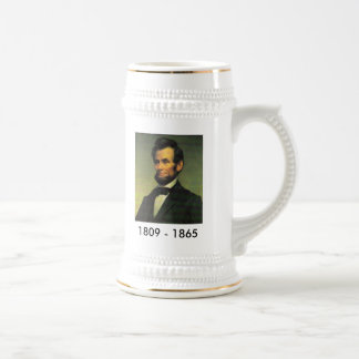 Abraham Lincoln, der zweihundertjährigen Stein Bierglas
