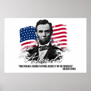 Abraham Lincoln Diejenigen, die Freedom Poster ver
