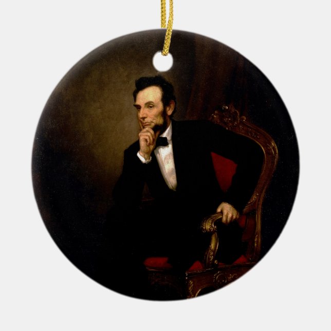 Abraham Lincoln durch George Peter Alexander Healy Keramikornament (Vorne)