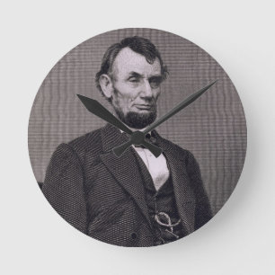 Abraham Lincoln, engraved from a photograph by Wil Runde Wanduhr