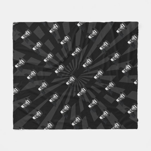 Abraham Lincoln Erklärung zur Präsidentschaftswahl Fleecedecke (Vorderseite (Horizontal))