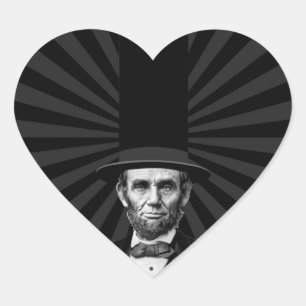 Abraham Lincoln Erklärung zur Präsidentschaftswahl Herz-Aufkleber