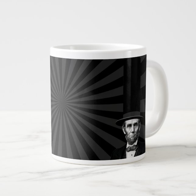 Abraham Lincoln Erklärung zur Präsidentschaftswahl Jumbo-Tasse (Vorderseite Rechts)