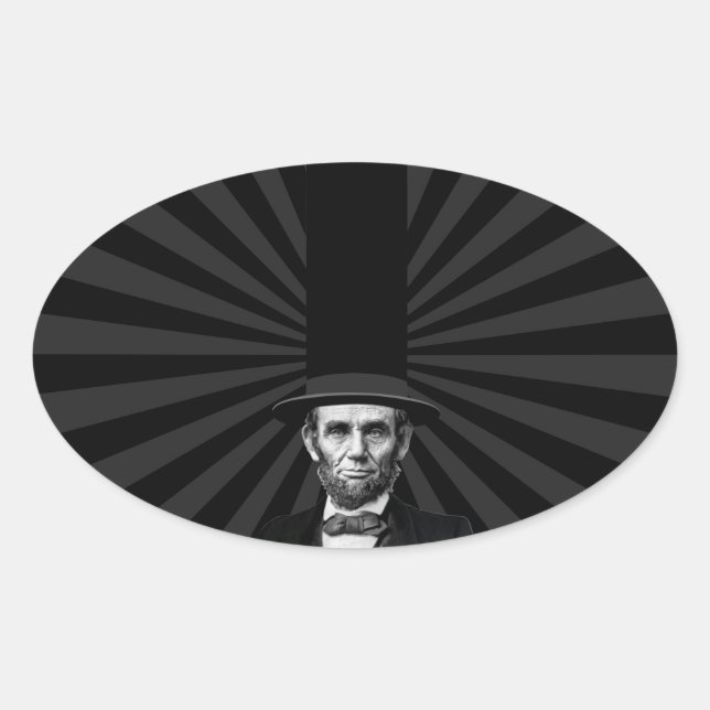 Abraham Lincoln Erklärung zur Präsidentschaftswahl Ovaler Aufkleber (Vorderseite)