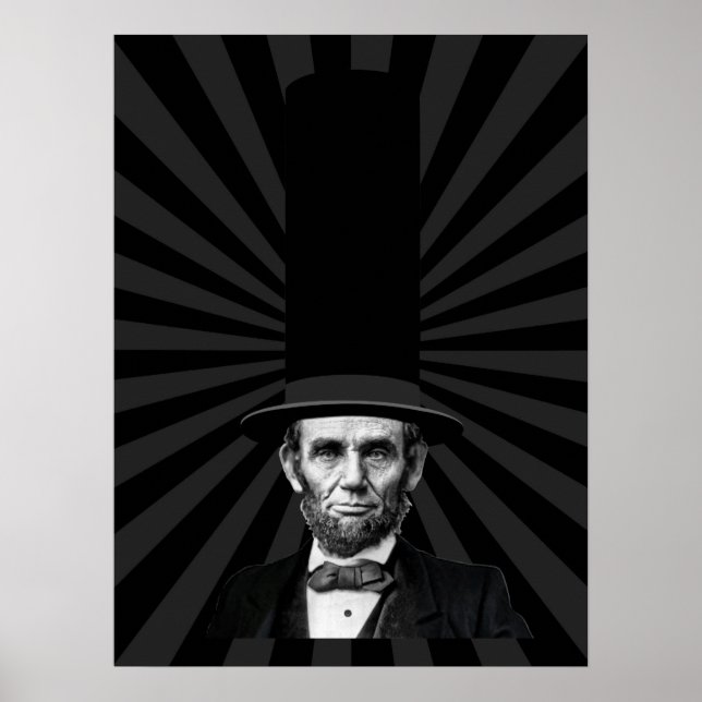 Abraham Lincoln Erklärung zur Präsidentschaftswahl Poster (Vorne)