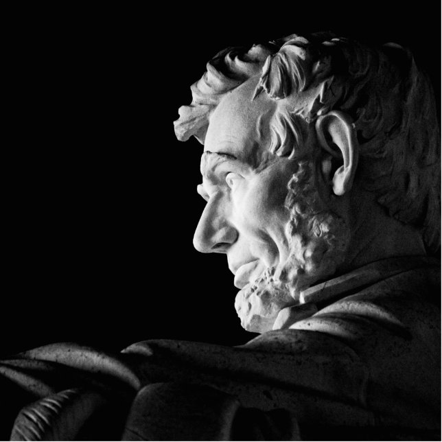 Abraham Lincoln Freistehende Fotoskulptur (Vorne)