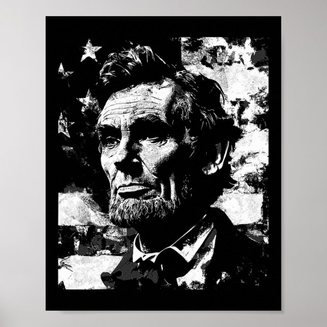 Abraham Lincoln Geschichtslehrer Präsident 4. Juli Poster (Vorne)