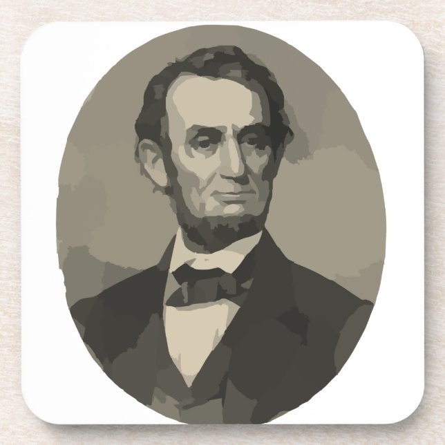 Abraham Lincoln Getränkeuntersetzer (Vorderseite)