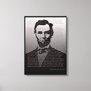 Abraham Lincoln Gettysburg Anschrift Portrait Prin Leinwanddruck