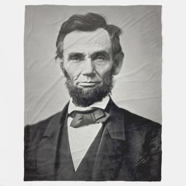 Abraham Lincoln Gettysburg Portrait Fleecedecke (Vorderseite)