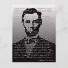 Abraham Lincoln Gettysburg Rede Postkarte
