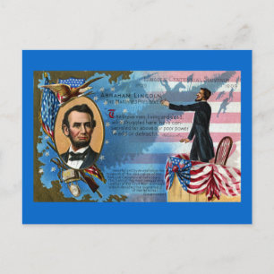 Abraham Lincoln Giving Gettysburg Rede Postkarte