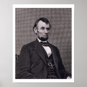 Abraham Lincoln, graviert von einem Foto von Wil Poster