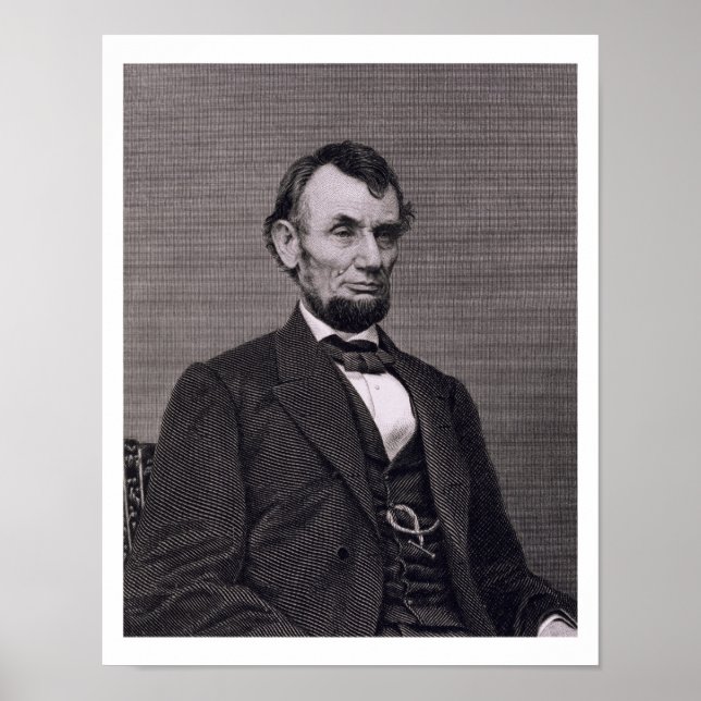 Abraham Lincoln, graviert von einem Foto von Wil Poster (Vorne)