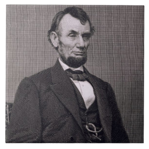 Abraham Lincoln, graviert von einer Fotografie Fliese