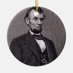 Abraham Lincoln, graviert von einer Fotografie Keramikornament