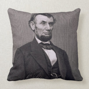 Abraham Lincoln, graviert von einer Fotografie Kissen