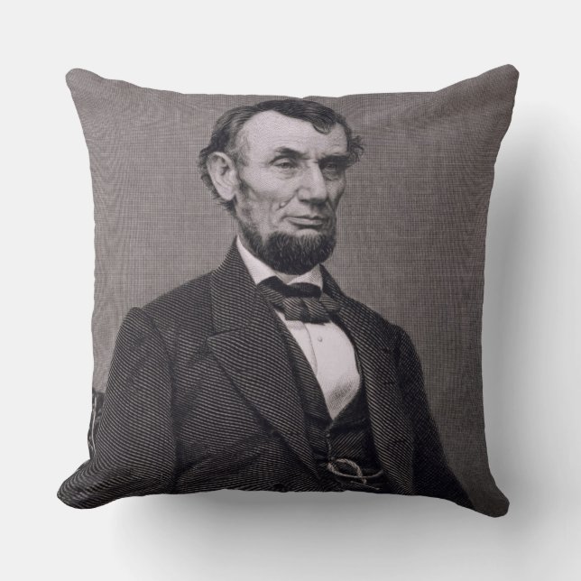 Abraham Lincoln, graviert von einer Fotografie Kissen (Vorderseite)