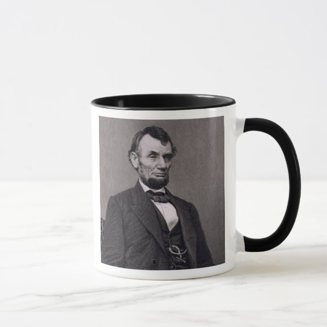 Abraham Lincoln, graviert von einer Fotografie Tasse (Rechts)