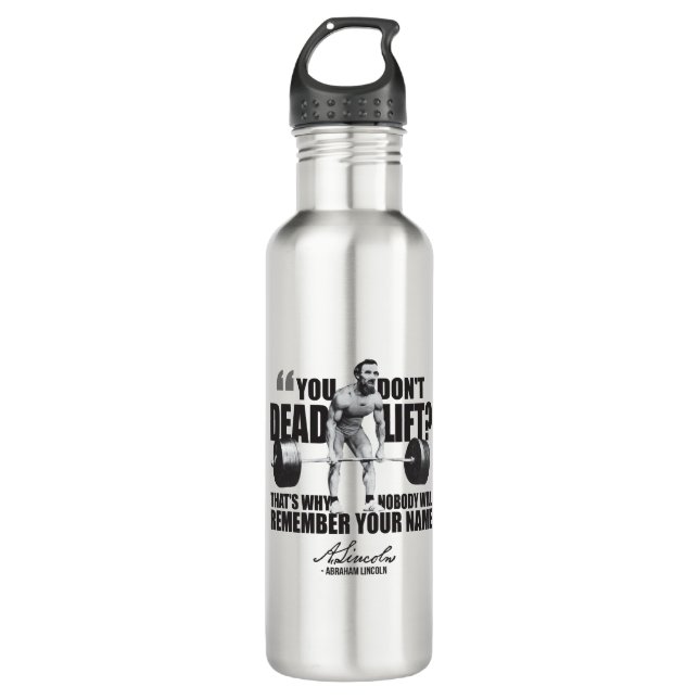 Abraham Lincoln Gym Spaß - Aufzug Trinkflasche (Vorderseite)