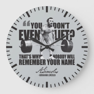 Abraham Lincoln Gym Spaß - Lift ihr sogar? Große Wanduhr