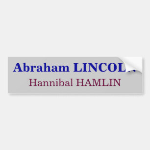 Abraham Lincoln, Hannibal Hamlin Autoaufkleber