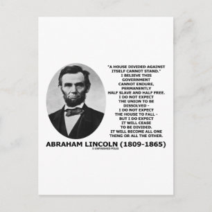 Abraham Lincoln House Dividenden kann kein Zitat h Postkarte