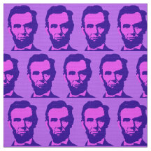 Abraham Lincoln im Pop Art Pink & Lila