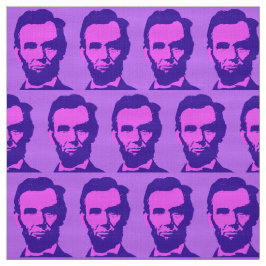 Abraham Lincoln im Pop Art Pink & Lila Stoff