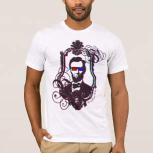 Abraham Lincoln in den Gläsern 3D T-Shirt