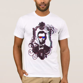 Abraham Lincoln in den Gläsern 3D T-Shirt