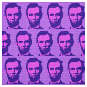 Abraham Lincoln in Pop-Art-Rosa und Lila Stoff
